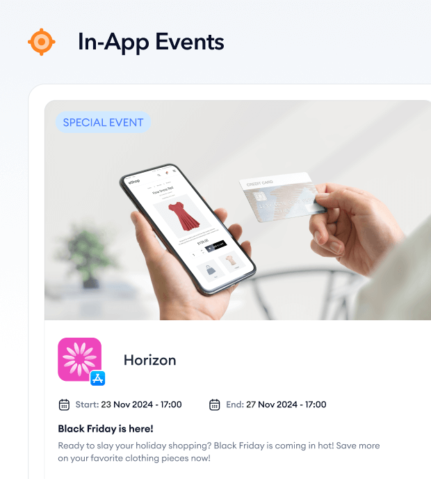 hero in app events
