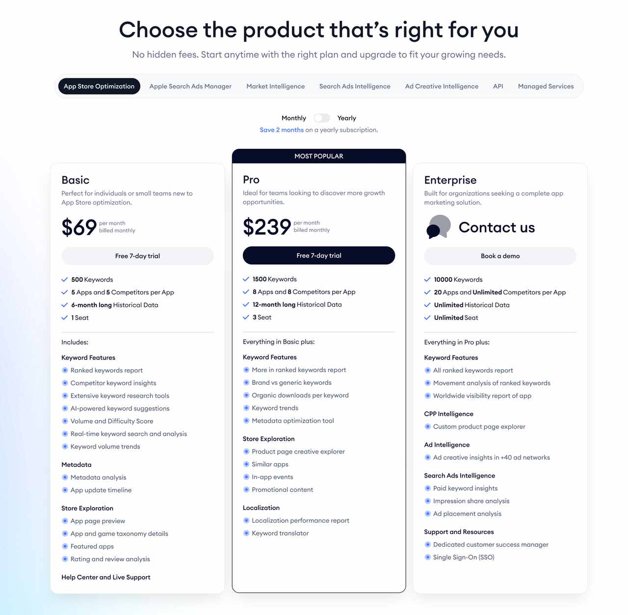 aso pricing page