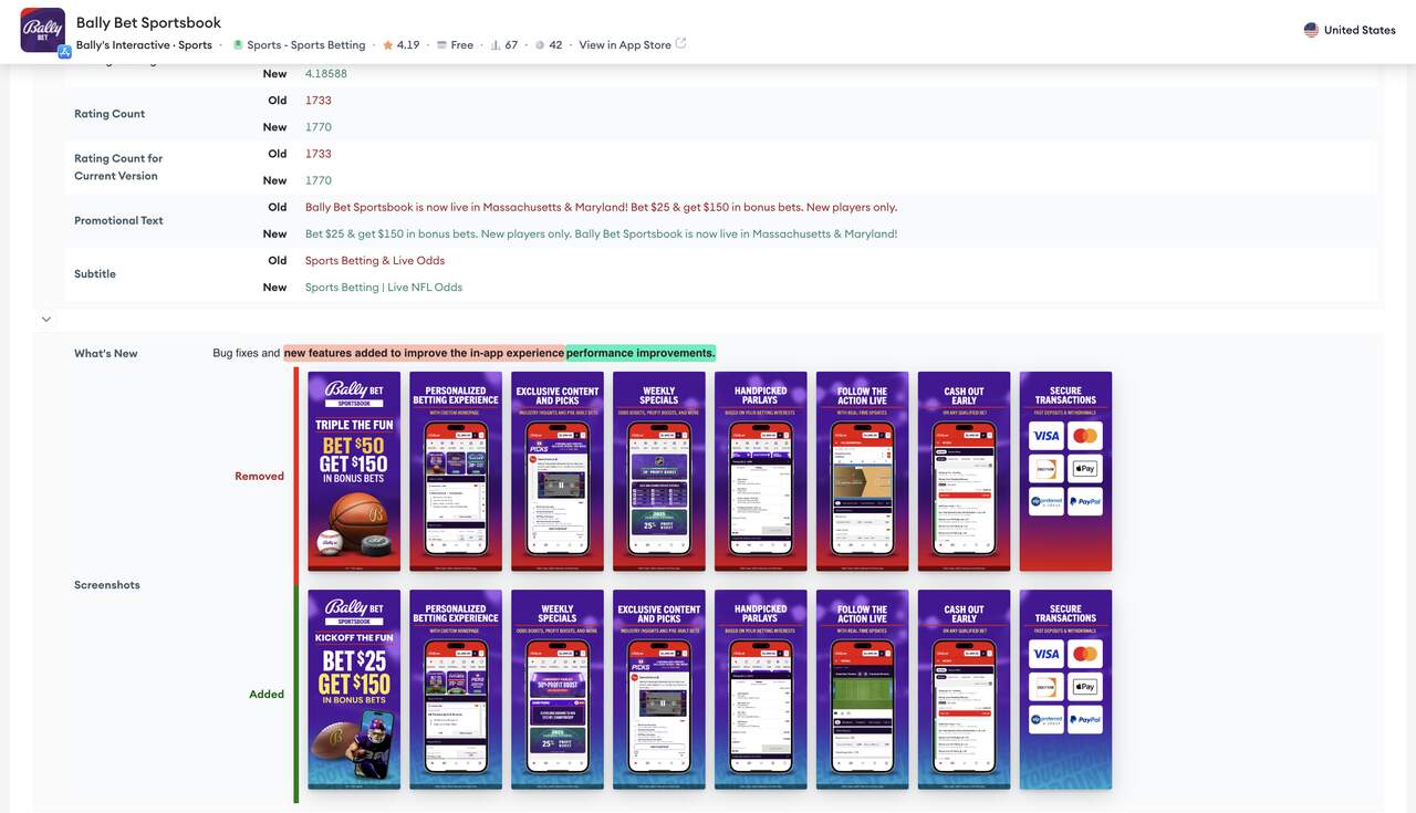 app update timeline belly bet