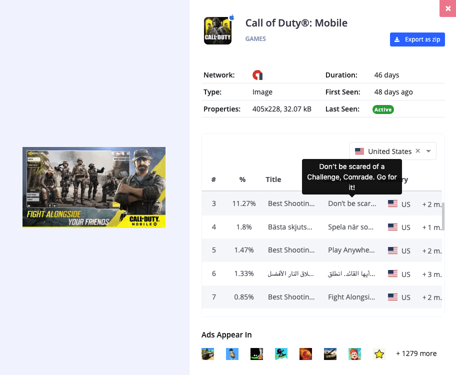 creative call of duty ios