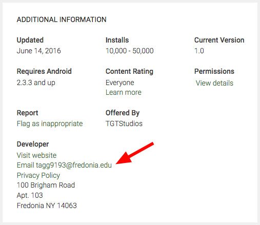 developer info 1