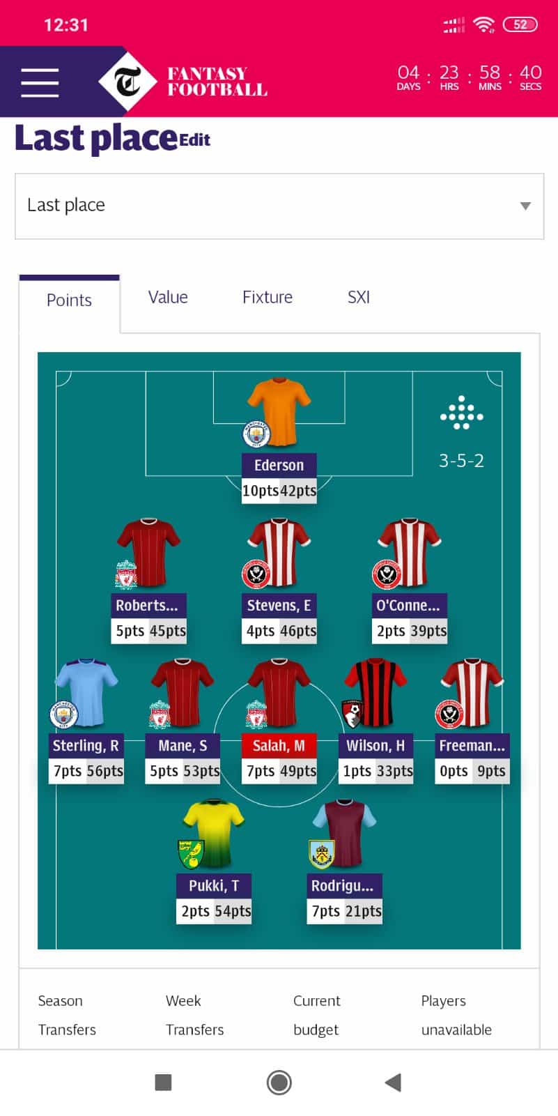 fantasy football web app