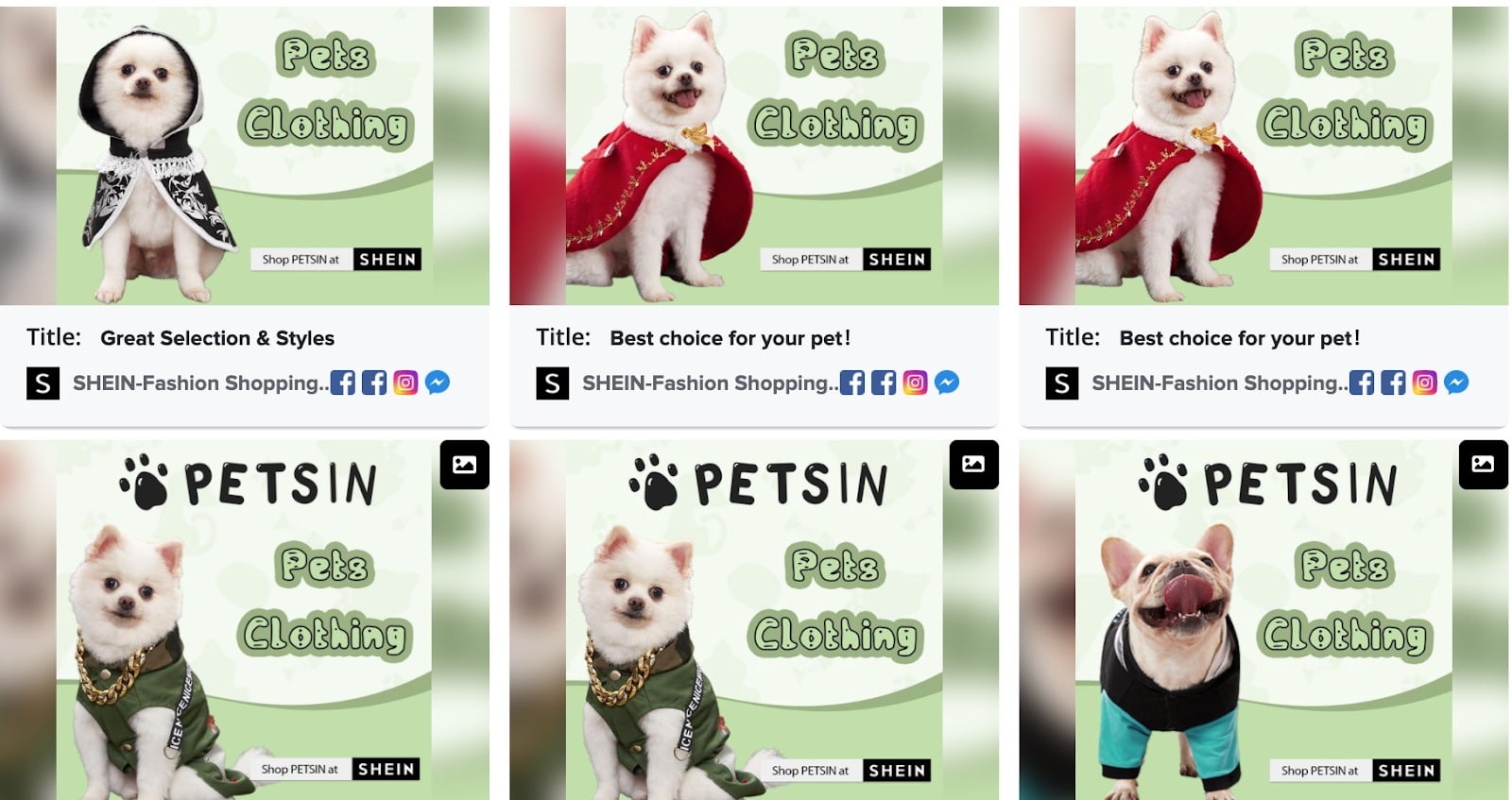 shien pets clothing