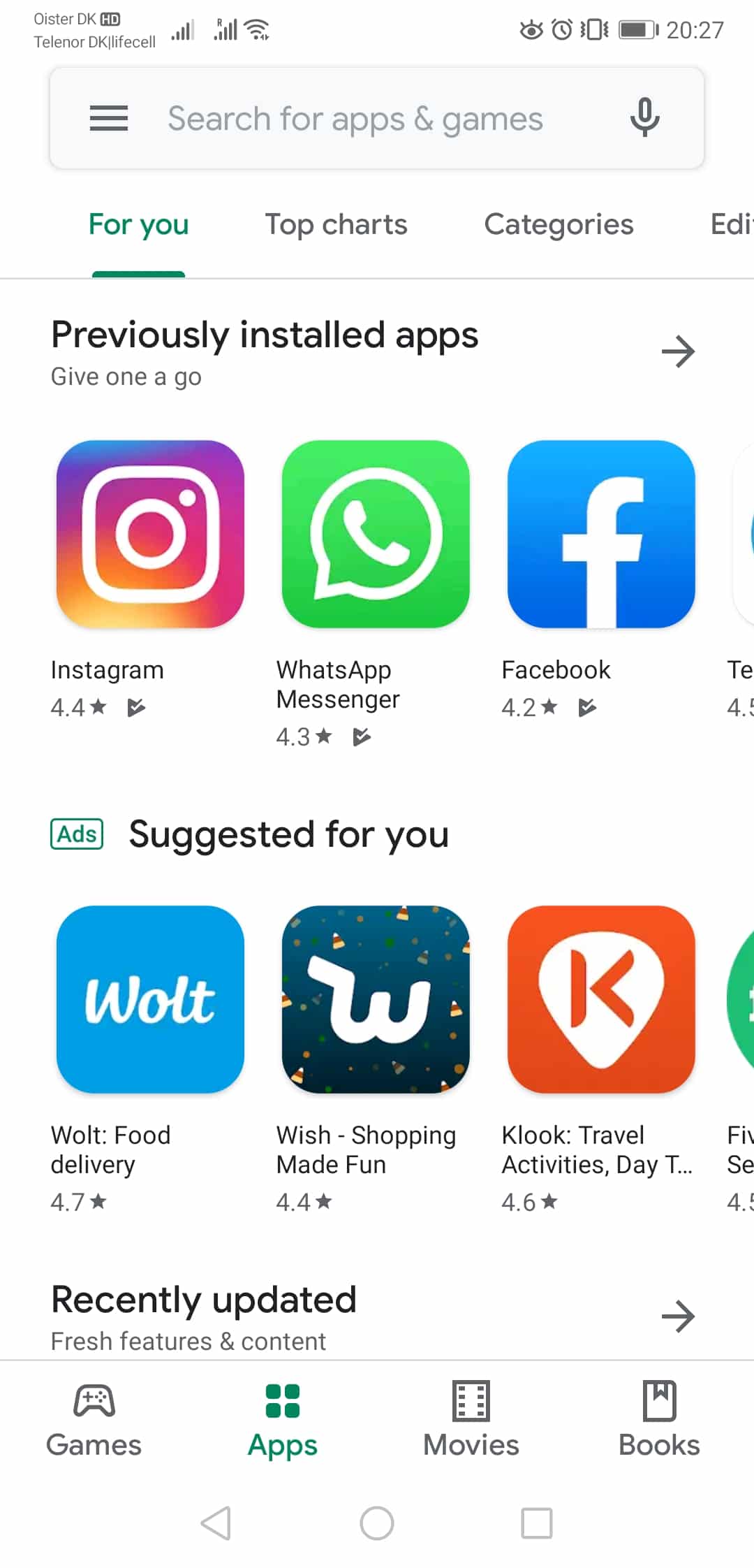 tabs google play store