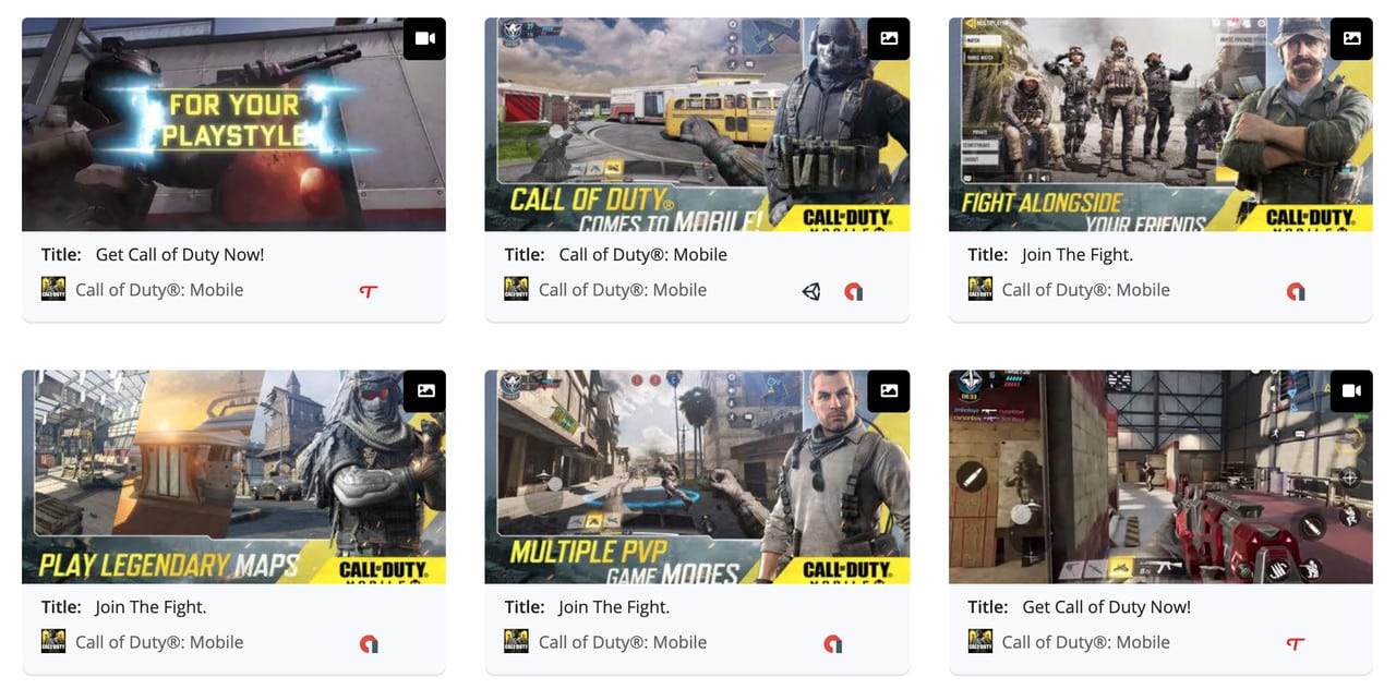 top creatives call of duty ios